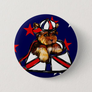 YORKIE POO RONDE BUTTON 5,7 CM