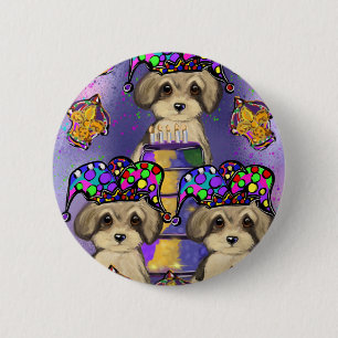 Yorkie Poo Ronde Button 5,7 Cm