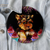 Yorkie Poo Ronde Button 6,0 Cm (In situ)