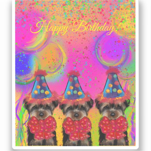 Yorkie Poo Sticker (Voorkant)