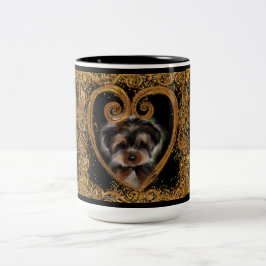 Yorkie Poo Tweekleurige Koffiemok