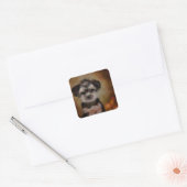 Yorkie Poo Vierkante Sticker (Envelop)