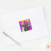 YORKIE POO VIERKANTE STICKER (Envelop)