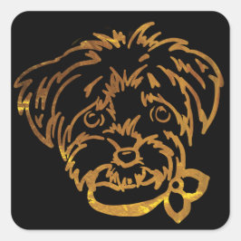 Yorkie Poo Vierkante Sticker