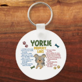 Yorkie Property Laws 4 Sleutelhanger (Voorkant)