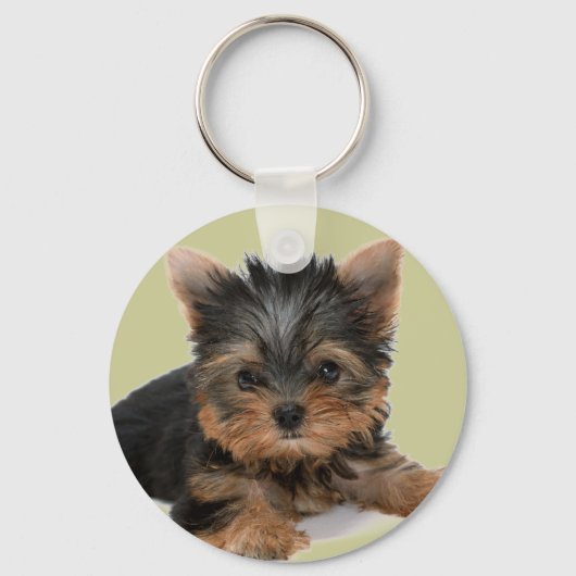 Yorkie Pup Sleutelhanger (Voorkant)