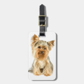 Yorkie Puppy Bagagelabel (Voorkant verticaal)