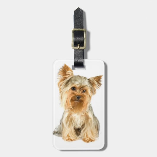 Yorkie Puppy Bagagelabel (Voorkant verticaal)