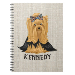 Yorkie Puppy   Dog Yorkshire Terrier Gepersonalise Notitieboek