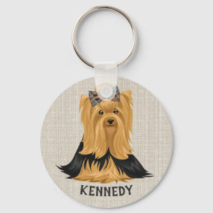 Yorkie Puppy Dog Yorkshire Terrier Gepersonalise Sleutelhanger