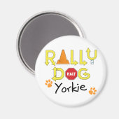 Yorkie Rally Dog Magneet (Voorkant / Achterkant)
