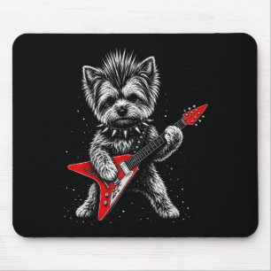 Yorkie Rock Grappige Terrier Gitaar Hond Liefhebbe Muismat