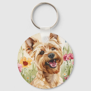Yorkie Sleutelhanger - Schattigee Waterverf Dog Ar