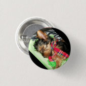 Yorkie Snuggle Ronde Button 3,2 Cm (Voorkant /achterkant)