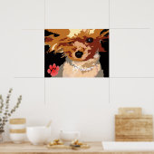 Yorkie Supermodel Poster (Keuken)