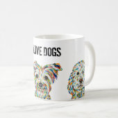 Yorkie Terrier Bichon Cockapoo Love Dogs Mug (Devant droit)