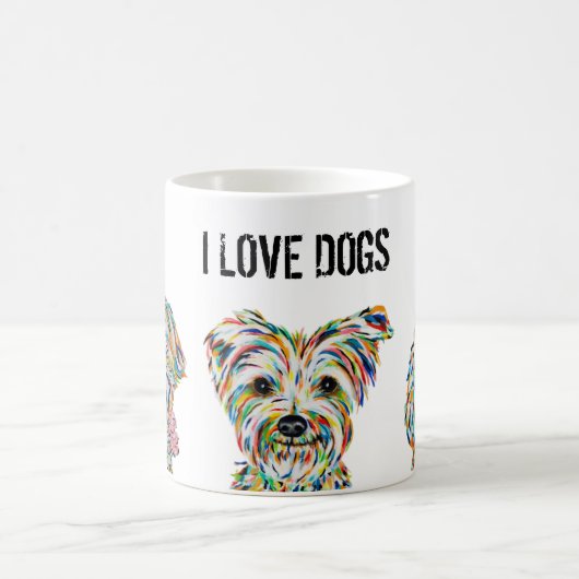 Yorkie Terrier Bichon Cockapoo Love Dogs Mug (Centre)