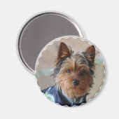 Yorkie Terrier Magnet Magneet (Voorkant / Achterkant)
