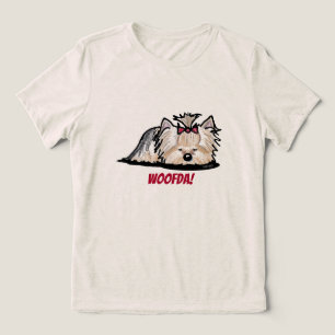 Yorkie Terrier Woofda Tri-Blend Shirt