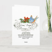 Yorkie Travel Paris Tour Eiffel Carte de Noël (Dos)