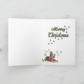 Yorkie Travel Paris Tour Eiffel Carte de Noël (Intérieur)