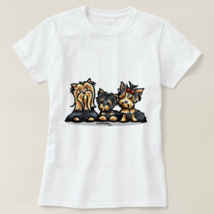 Yorkie Trio T-shirt