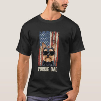 Yorkie Vader Van Een Yorkie Vader VS Vlag Yorkshir T-shirt