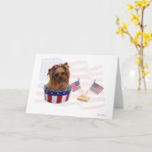 Yorkie vierde van Juli Kaart (Gele Bloem)