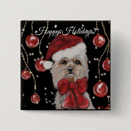 Yorkie Vierkante Button 5,1 Cm