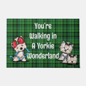 Yorkie Wonderland Kerstdeurmat Deurmat (Voorkant)