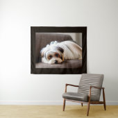 Yorkie, Yorkshire Terrier, Ervaren Ennui Wandkleed (In Situ (horizontaal))