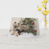 Yorkie (Yorkshire Terrier) Valentijnse Kaart (Gele Bloem)