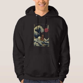 Yorkiepoo Japanse Kanagawa Golf Surf Dog Hoodie