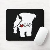 Yorkiepoo (Yorkie / Poodle) Love Muismat (Met muis)