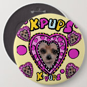 YORKIES RONDE BUTTON 6,0 CM (Voorkant /achterkant)