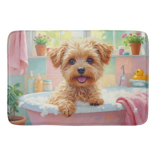 Yorkipoo bad decor badmat (Voorkant)