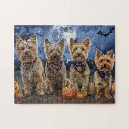 Yorkipoo Halloween Spooky Legpuzzel (Horizontaal)