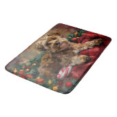 Yorkipoo Hond Kerstfeest Badmat (Gekanteld)