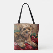 Yorkipoo Hond Kerstfeest Draagtas (Achterkant)