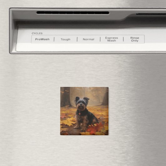 Yorkipoo in de herfst laat Herfst inspireren Magneet (Insitu (Vaatwasser))