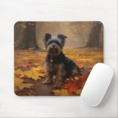 Yorkipoo in de herfst laat Herfst inspireren Muismat (Met muis)