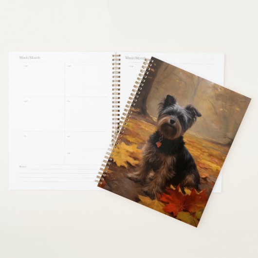 Yorkipoo in de herfst laat Herfst inspireren Planner (Display)