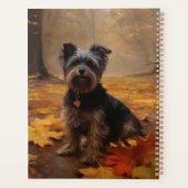 Yorkipoo in de herfst laat Herfst inspireren Planner (Achterkant)