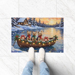 Yorkipoo Kerstboot Vakantie Deurmat