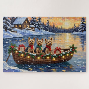 Yorkipoo Kerstboot Vakantie Legpuzzel