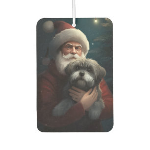 Yorkipoo met kerstman Festive Kerstmis Luchtverfrisser