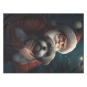 Yorkipoo met sinterklaas feestelijke kerst tafelkleed (Voorkant (Horizontaal))