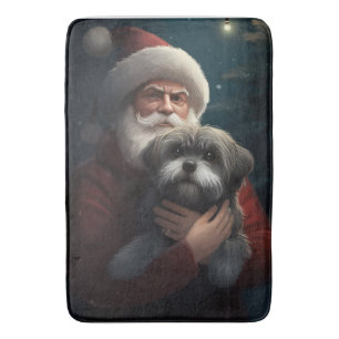 Yorkipoo met Sinterklaas Festive Kerstmis Badmat