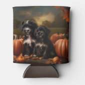 Yorkipoo Puppy Herfst Delight Pompoen Blikjeskoeler (Voorkant)