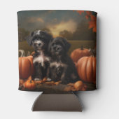 Yorkipoo Puppy Herfst Delight Pompoen Blikjeskoeler (Achterkant)